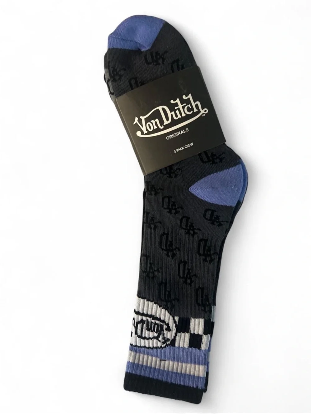 NWT Von Dutch Crew Length Sock Set. 3 total pairs